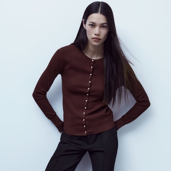 ZARA S Jewel button cardigan - Picture 2 of 9